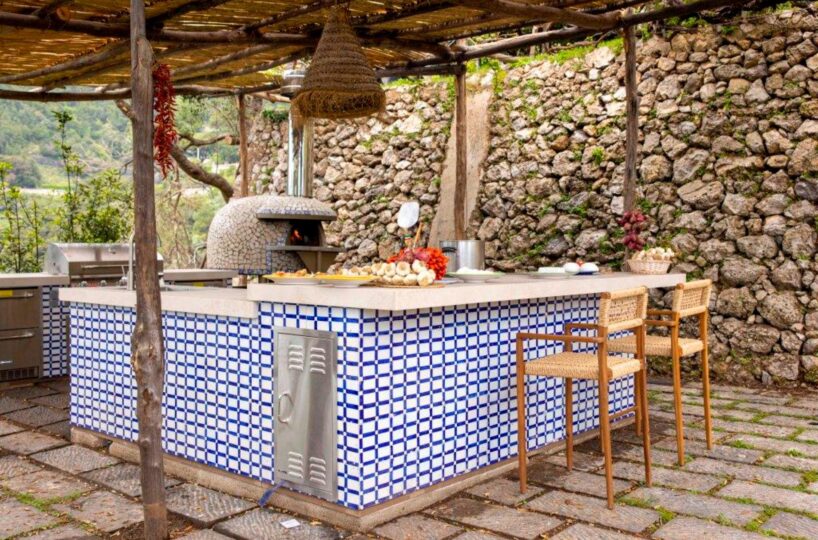 Maiori villa solarium with view at the sea and barbeque