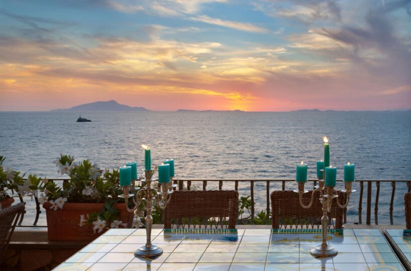 Massa Lubrense villa rentals outside sitting on terraces