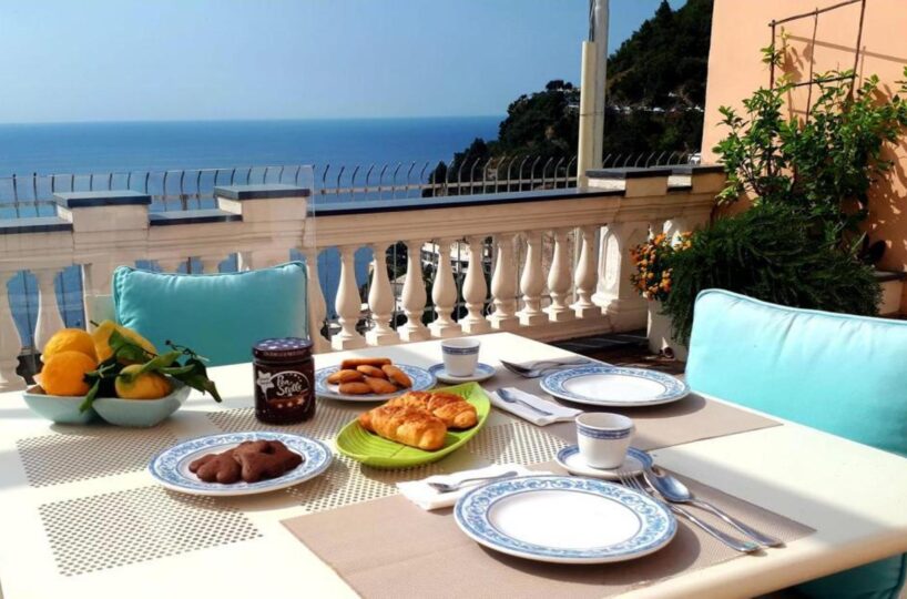 Positano villa terrace with table