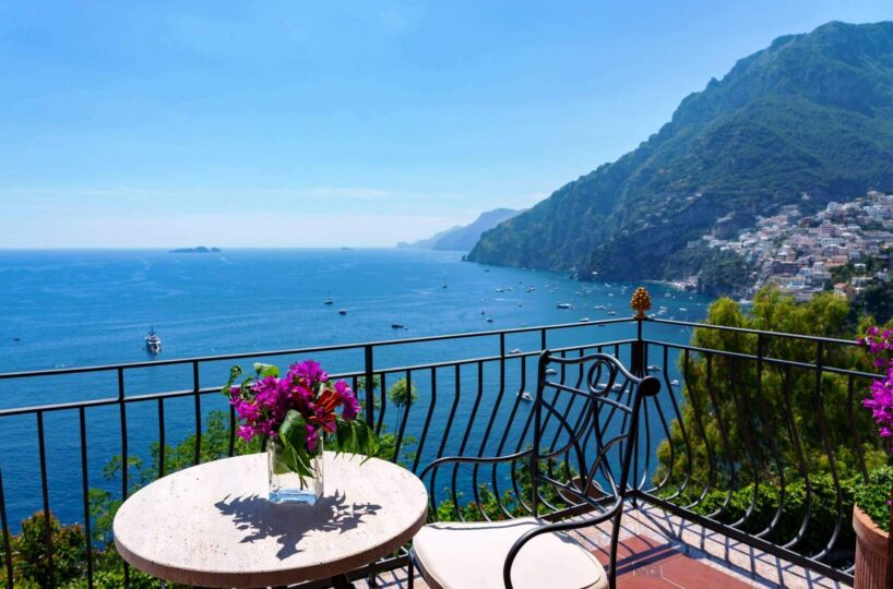 Positano villa with private swimming pool and 6 bedrooms for rent view from the terrace