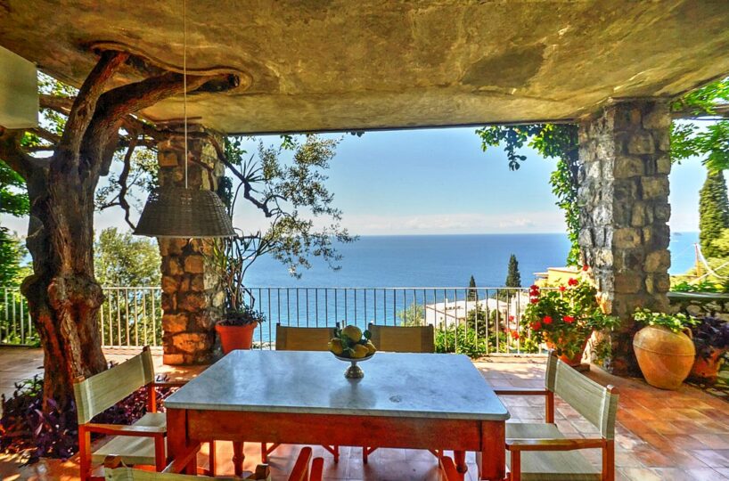 Villa with private beach and pool in Positano terrace 1