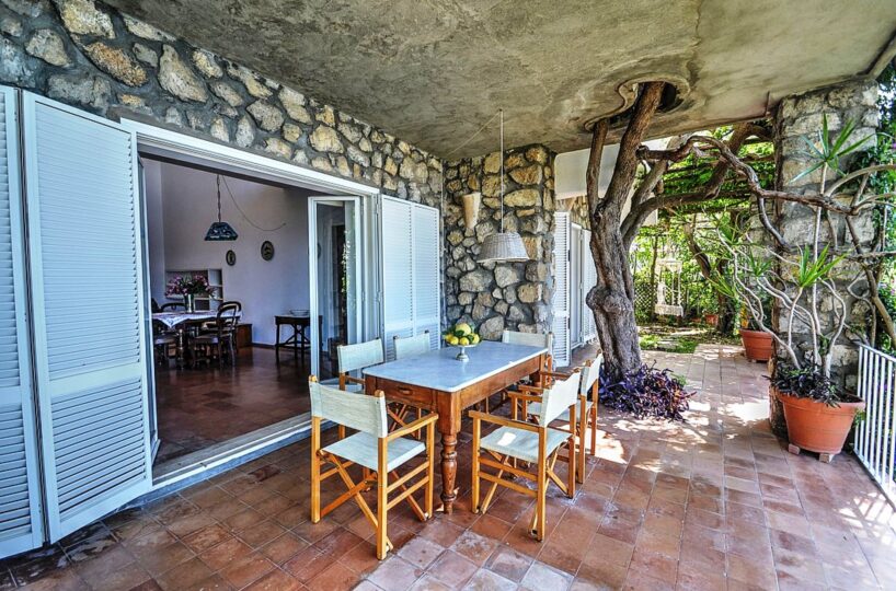 Villa with private beach and pool in Positano terrace 1b