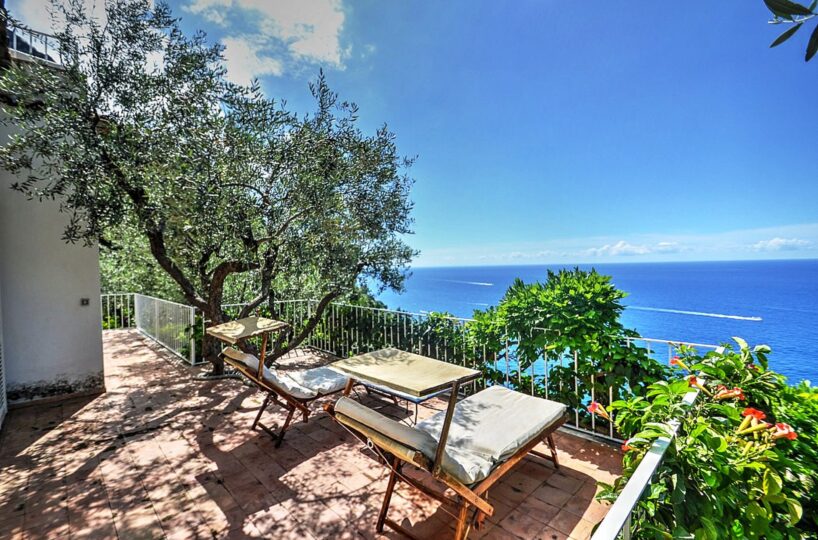 Villa with private beach and pool in Positano terrace 2 a