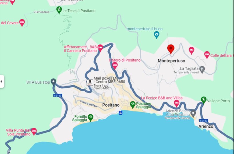 Positano Villas rental with pools Montepertuso location