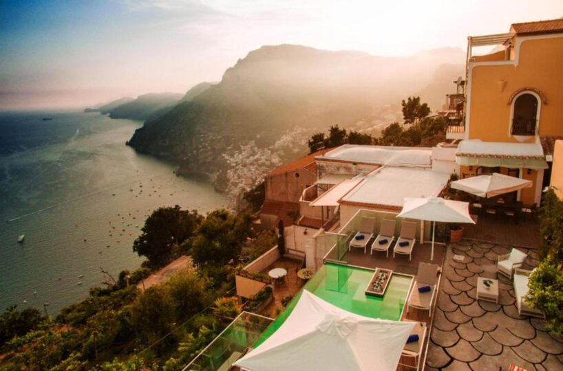 Positano Villas rental with pools Montepertuso view on the villa