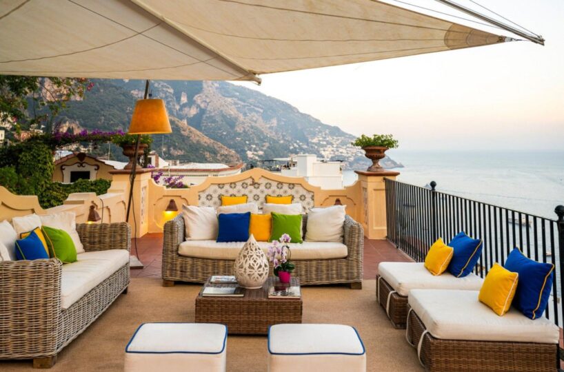 Positano villa with heated pool in center 4 bedrooms 8 sleeps (5)