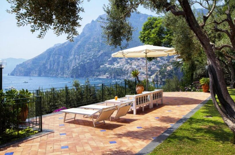 Positano villa with private beach