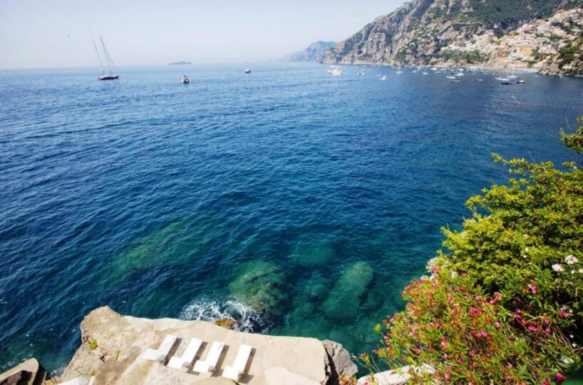 Villa Positano private beach 7