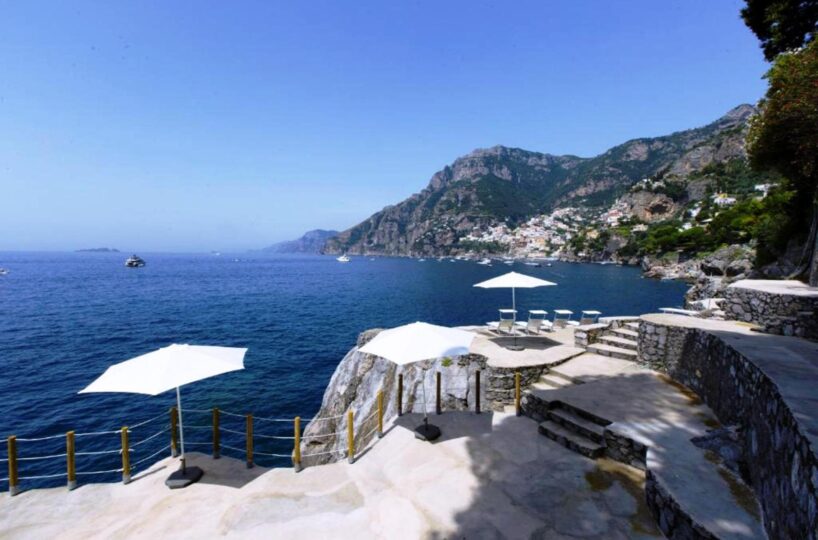 Villa Positano private beach.